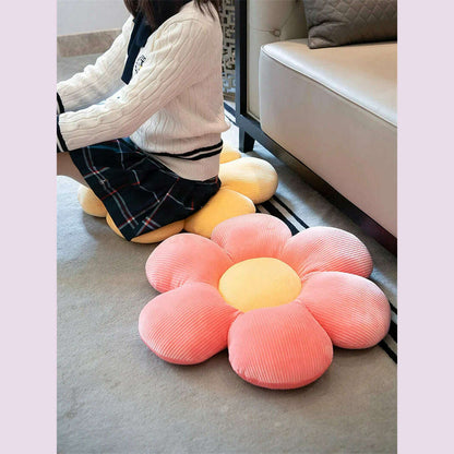 Stuffed Six Petal Flower Cushion Girly Room Decor SunflowerSetting for Kids Bedroom Seat Pillow Pillow Bay Window Pink Flower