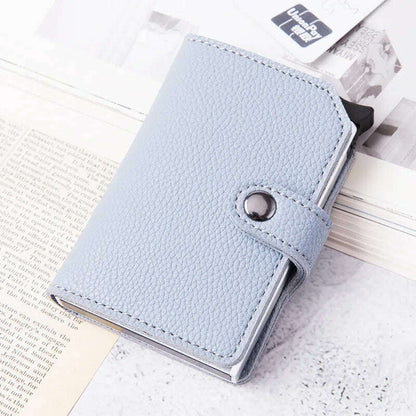 Top Quality Wallets Men Money Bag Automatic Pop-up Metal Aluminum Shell Money Minimalist Credit Card Holder RFID Blocking