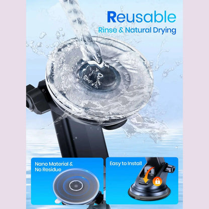 TOPK D36 Car Phone Holder Adjustable Car Phone Mount Cradle Super Stable for Dashboard/Windscreen/Air Vent for Mobile Phones