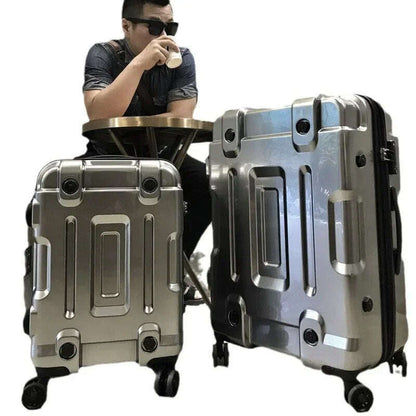 Travel Suitcases Technology Sense Rolling Luggage New Universal Wheel Trolley Case Password Boarding Bag 20 24 26 28 Inch