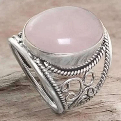 Trendy New Design Electroplated Openwork Moonstone Ring Fashion Punk Street Style For Women Girls Party Jewelry s