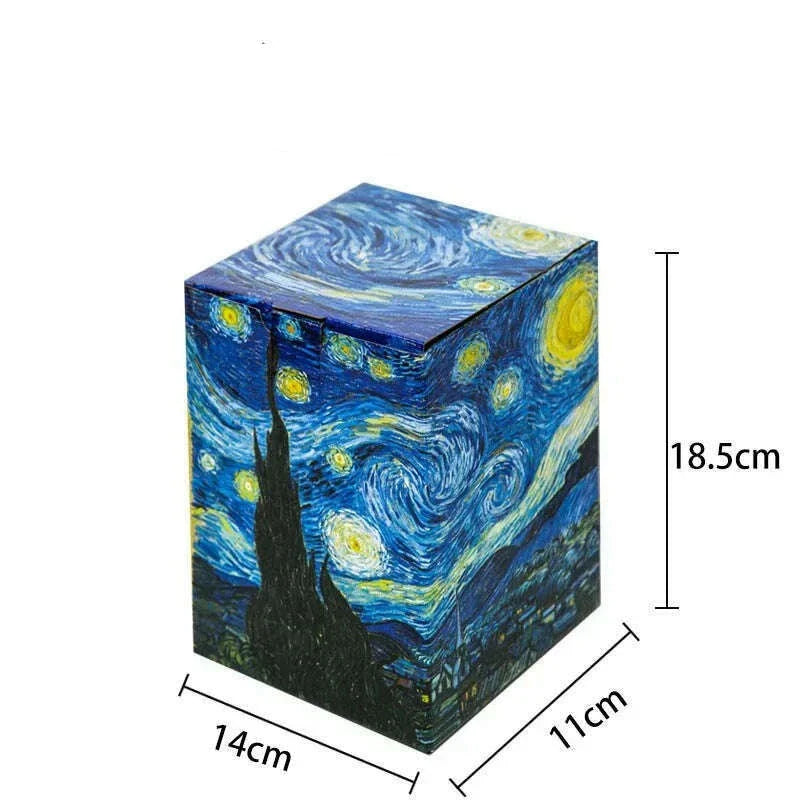 Van Gogh Ceramic Vase Bone China Pastoral Style Apricot Tree Home Decor Table Decoration Accessories