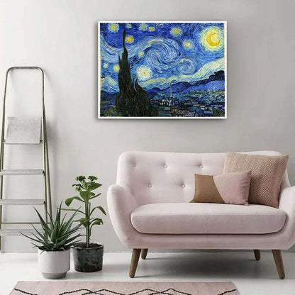 Van Gogh Starry Night Abstract Landscape Canvas Poster Famous Classic Wall Art Print Decorative Picture Modern Living Room Decor