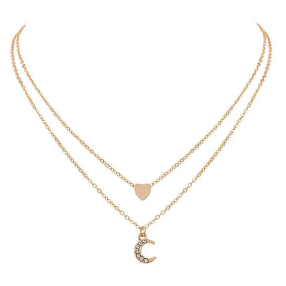 Vintage Tiny Heart Necklace for Women SHORT Chain Heart Pendant Necklace Gift Ethnic Bohemian Choker Necklace Jewelry wholesale
