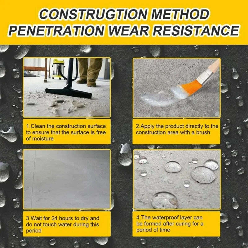 Waterproof Coating Sealant Agent Invisible Paste Glue With Brush Repair Home Roof Transparent Bathroom Antileak Glue 300g/900g
