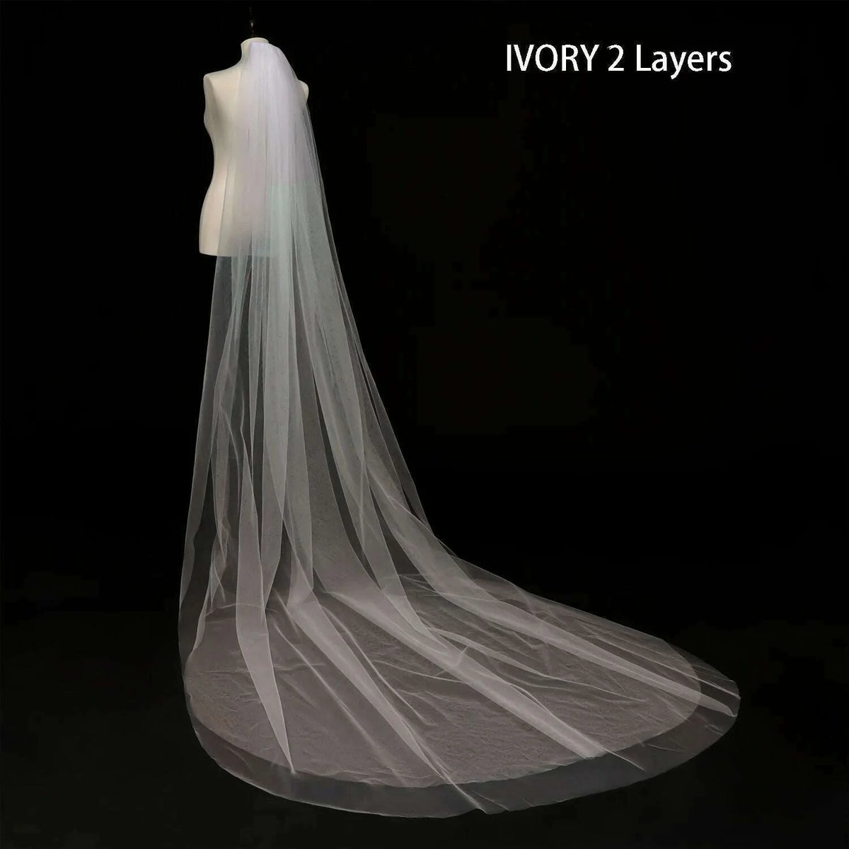 Wedding Simple Tulle White Ivory Two Layers Bridal Veils Ribbon Edge Cheap Bride Accessories 75cm Short Women Veil With Comb
