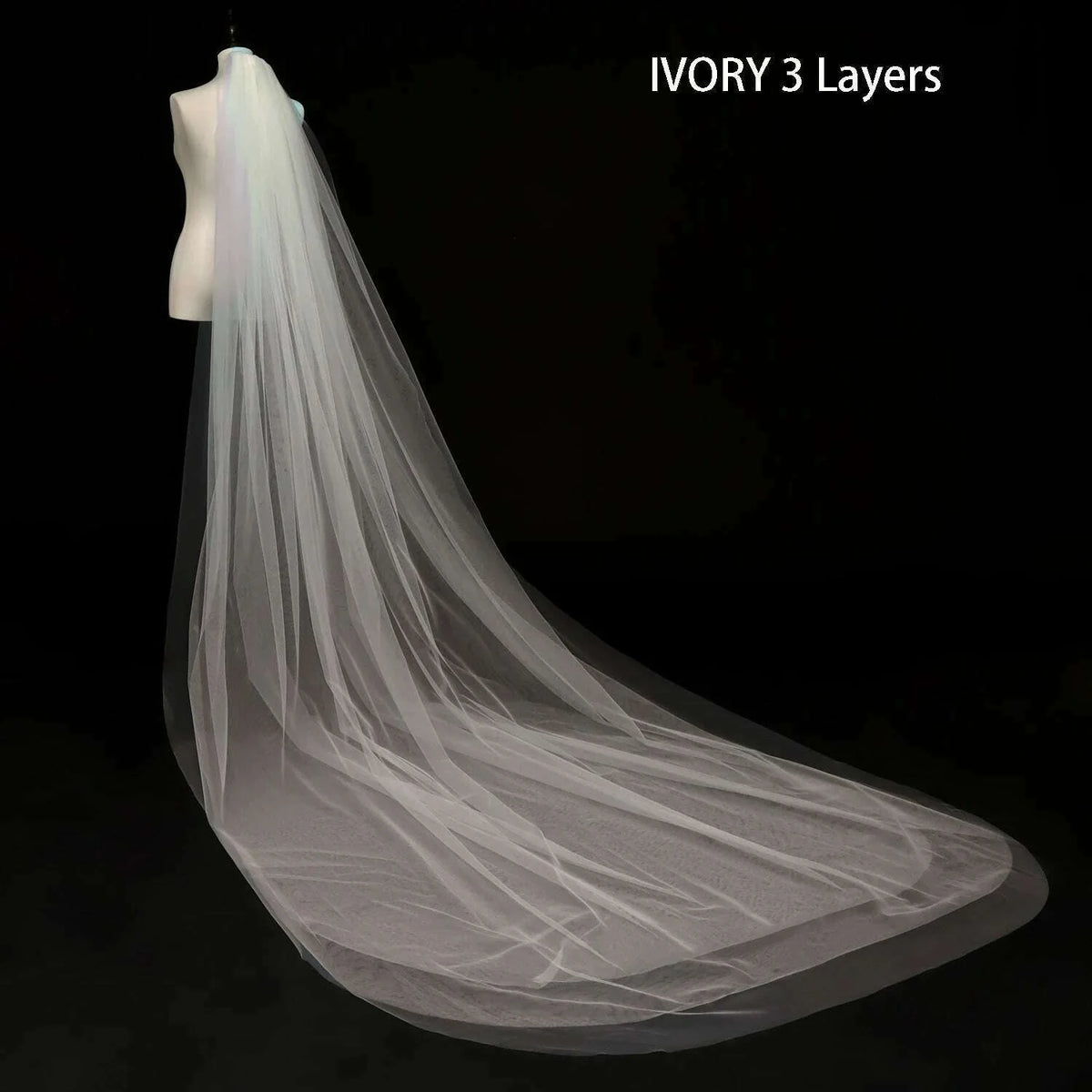 Wedding Simple Tulle White Ivory Two Layers Bridal Veils Ribbon Edge Cheap Bride Accessories 75cm Short Women Veil With Comb