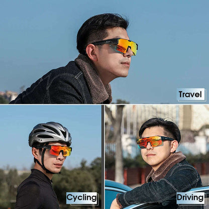 WEST BIKING Photochromic Cycling Glasses Fit Over Myopic Sunglasses UV 400 Polarized Glasses Driving Fishing Eyewear Goggles