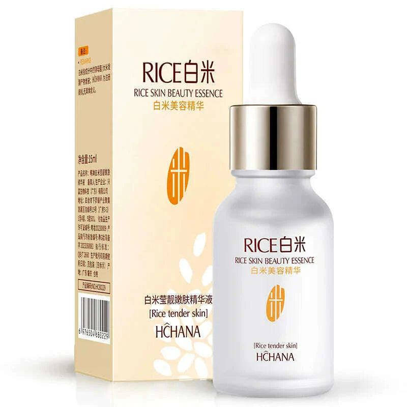 White Rice Face Serum Whitening Serum Shrink Pores Brightening Cream Anti Aging Lines and Wrinkles for Glowing Skin Firm Essence