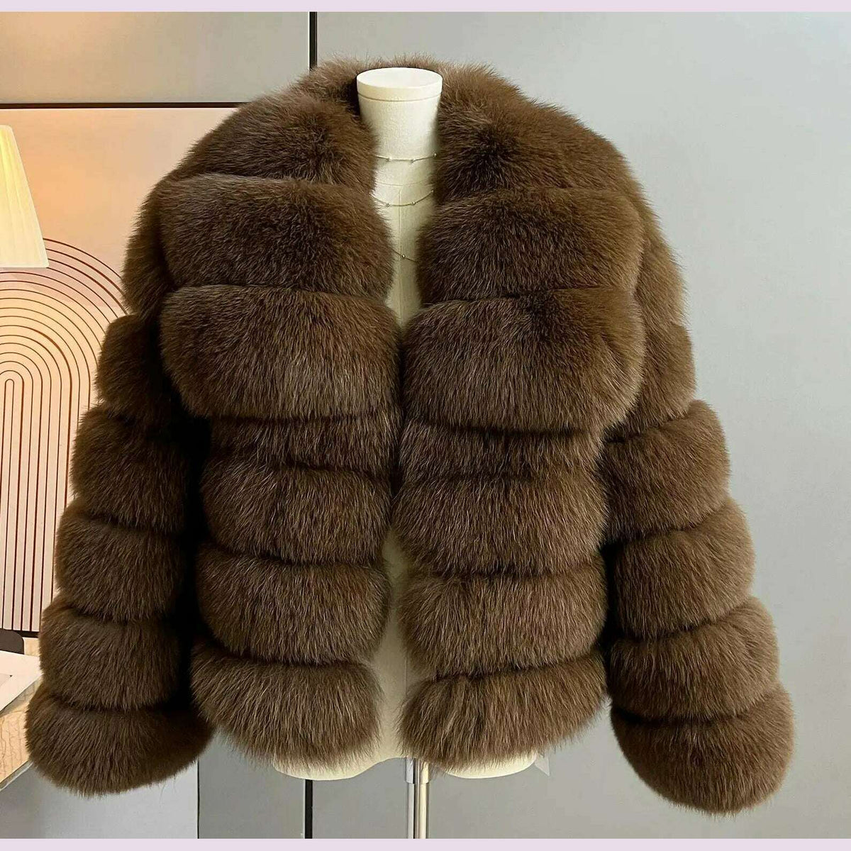 Whole leather fox fur coat short style young women's new coat