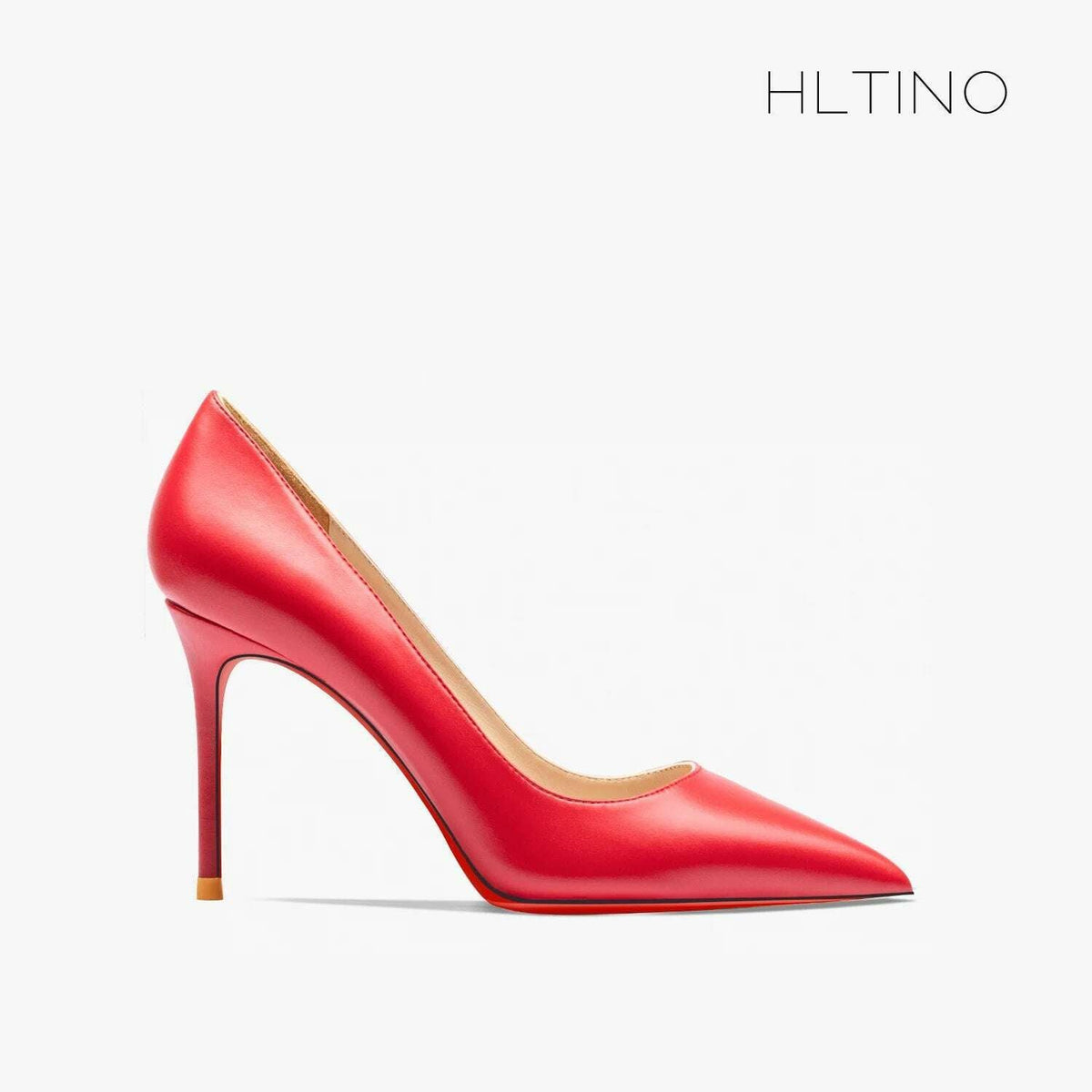 Women heels shoes woman 2024 trend luxury Brand Women's Pumps Leather High Heels Red Bottom Pointed Toe Ladies Party Shoes 12cm
