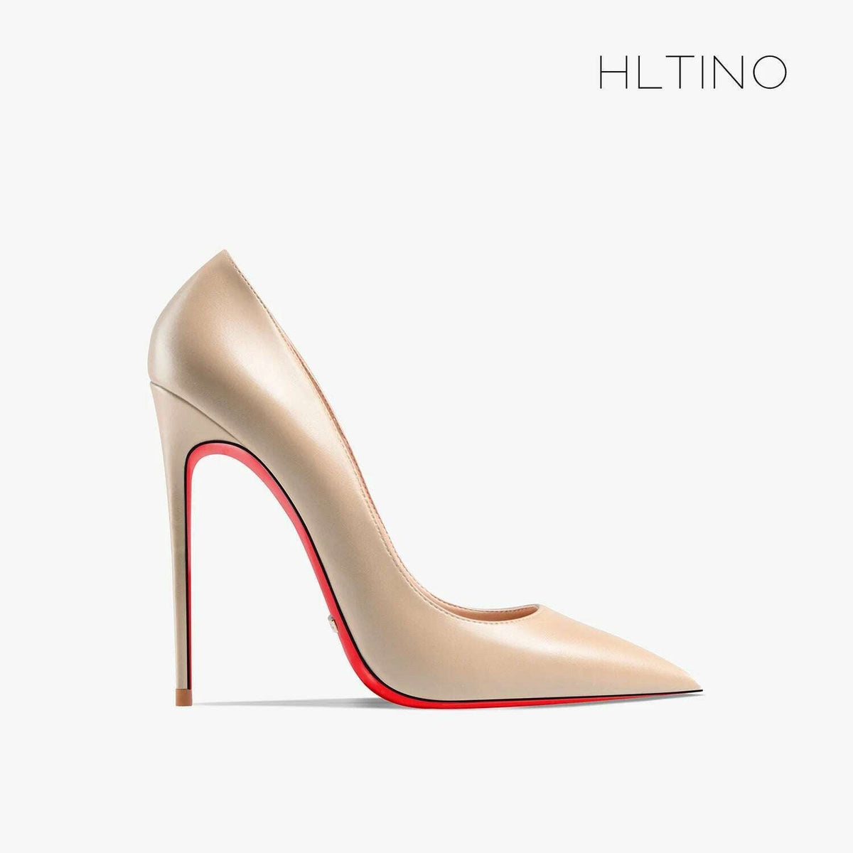 Women heels shoes woman 2024 trend luxury Brand Women's Pumps Leather High Heels Red Bottom Pointed Toe Ladies Party Shoes 12cm