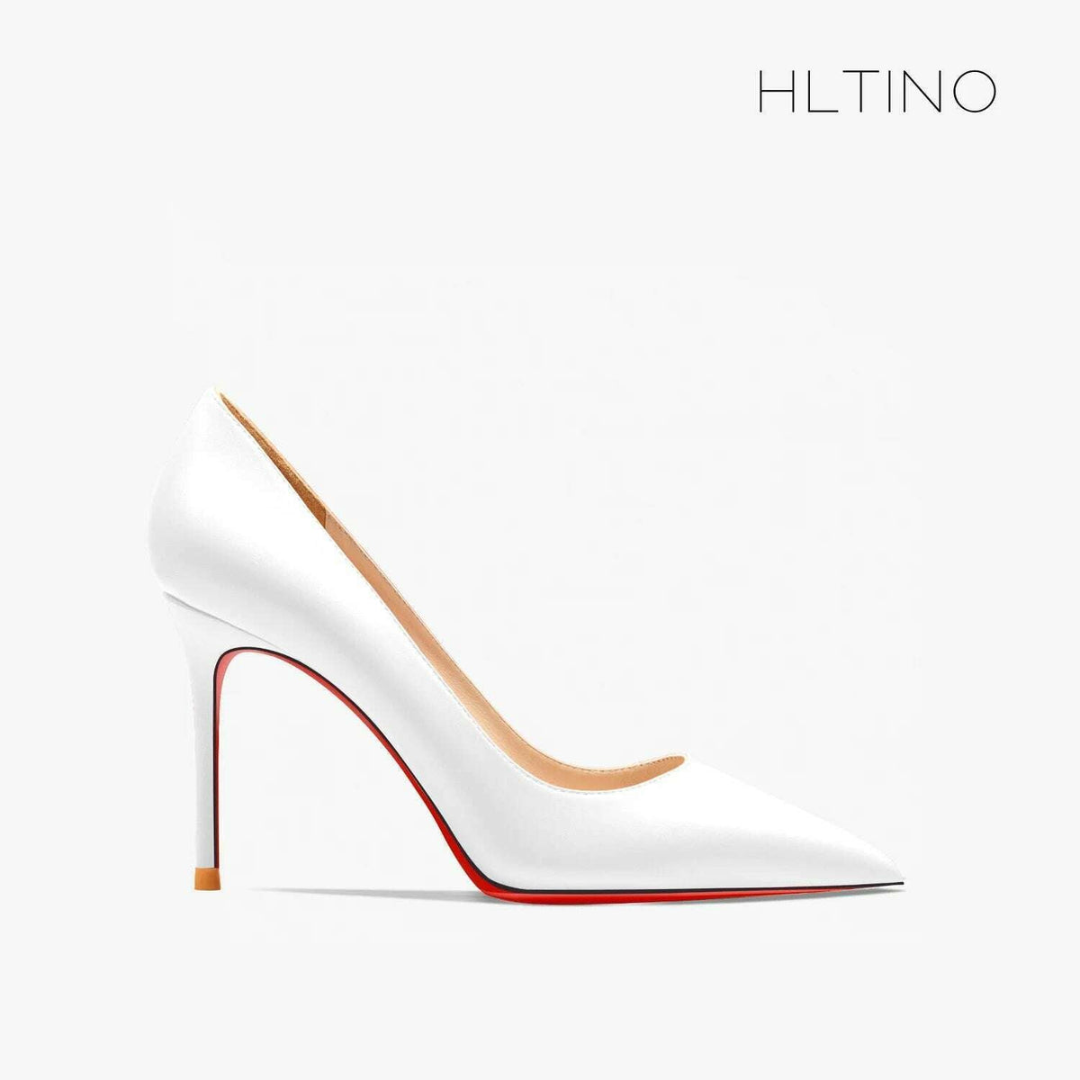 Women heels shoes woman 2024 trend luxury Brand Women's Pumps Leather High Heels Red Bottom Pointed Toe Ladies Party Shoes 12cm