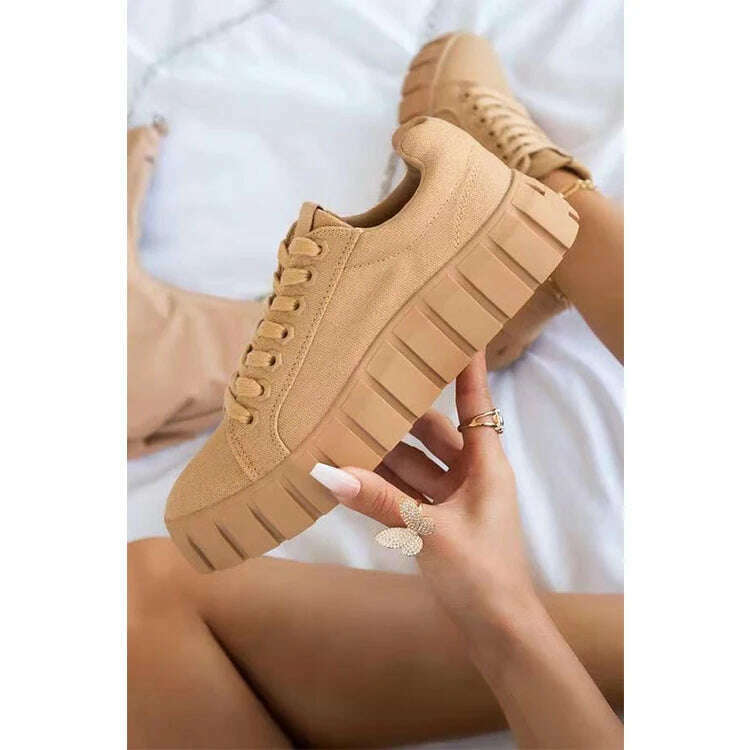 Women's Shoes Autumn New Designer Women's Shoes Women's Thick-soled Sports Shoes Outdoor Comfortable Casual Shoes Large Size 43