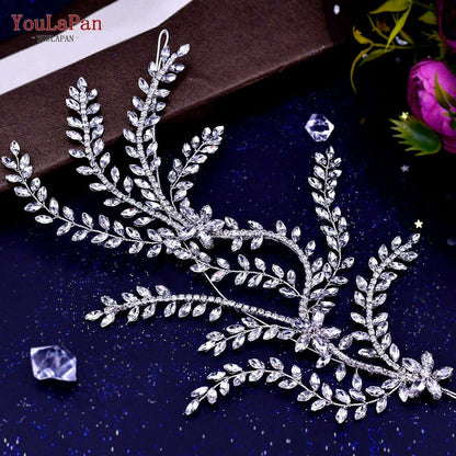 YouLaPan HP434 Bridal Headband Rhinestone Women Headwear Bride Crowns Tiaras Wedding Hair Accessories Pageant Party Headdress