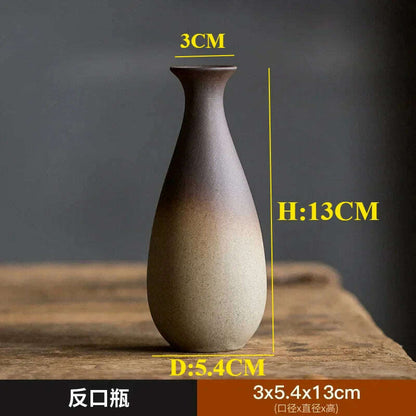 Zen Rough Pottery Tea Pet Ornaments Ceramic Vase Tea Table Decor Living Room Desktop Decoration Retro Tea Ceremony Accessories